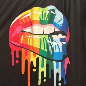 Long Bodycon “Lips” Dress. XL